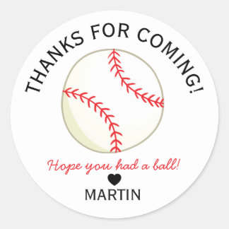 Baseball Hope You Had A Ball Personalized Stickers