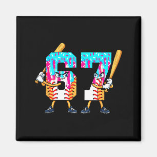 Baseball Ice Cream 67 Six Seven Cool Player 6 7 Dr Magnet