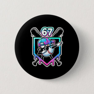 Baseball Ice Cream Drip 67 Player Dabbing Six Seve Button