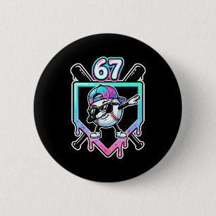 Baseball Ice Cream Drip 67 Player Dabbing Six Seve Button
