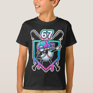 Baseball Ice Cream Drip 67 Player Dabbing Six Seve T-Shirt