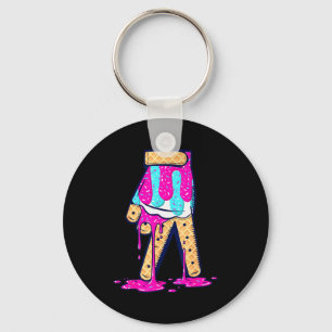 Baseball Ice Cream Drip Boys Glove Sprinkles Baseb Keychain