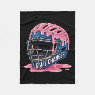 Baseball Ice Cream Drip Catcher Helmet Youth Boys Fleece Blanket