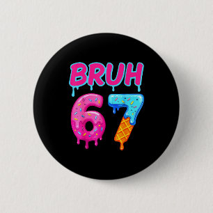 Baseball Ice Cream Drip Number 67 Player Or 67th B Button