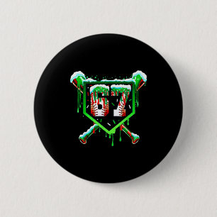 Baseball Ice Cream Drip Number 67 Six Seven Meme C Button