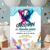 Baseball Ice Cream Drip Teenagers Birthday Party