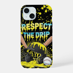 Baseball Ice Cream Drip With Sprinkles Home Plate iPhone 15 Case