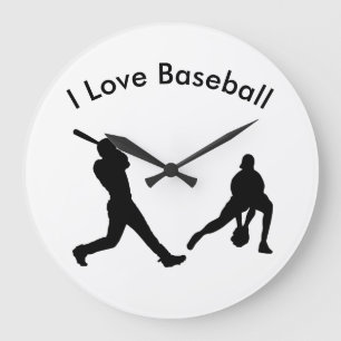 Baseball image for Round (Large) Wall Clock