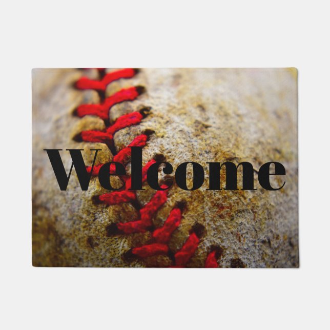 Baseball image welcome doormat (Front)