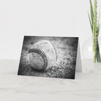 Baseball In Black And White Card by LEAH_MCPHAIL at Zazzle