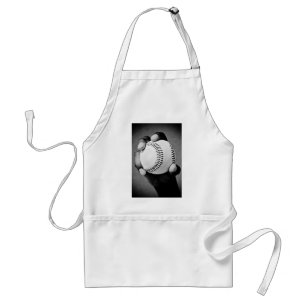 baseball in hand adult apron