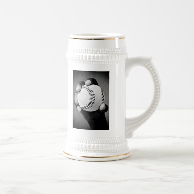 baseball in hand beer stein (Right)