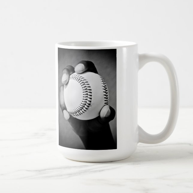 baseball in hand coffee mug (Right)