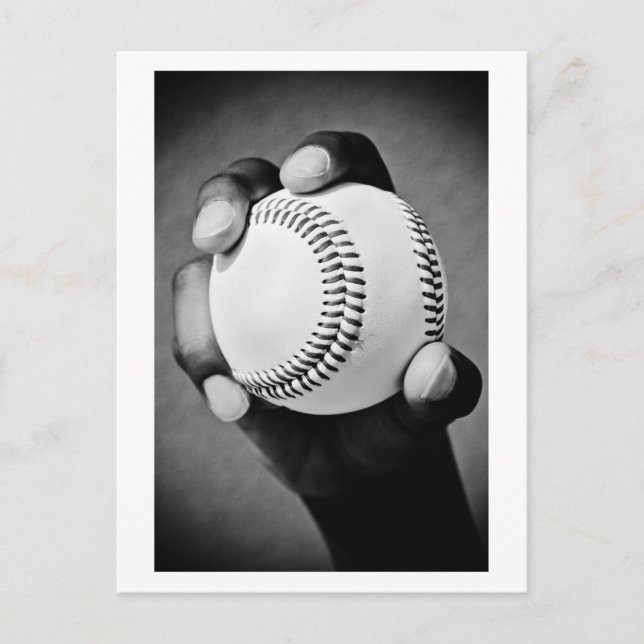 baseball in hand postcard (Front)