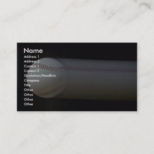 Baseball in motion business card
