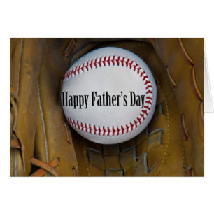 baseball in sports glove for Dad Cards
