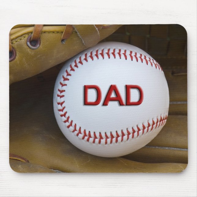 baseball in sports glove mouse pad (Front)