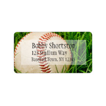 Baseball in the Grass Address Labels
