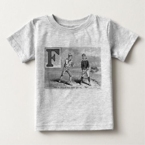 Baseball Initial F Sports Meaning Foul Vintage Baby T_Shirt