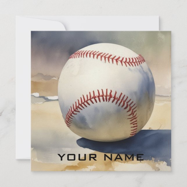 Baseball Inspirational Add Your Name Card (Front)