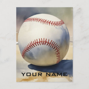 Baseball Inspirational Add Your Name Holiday Postcard