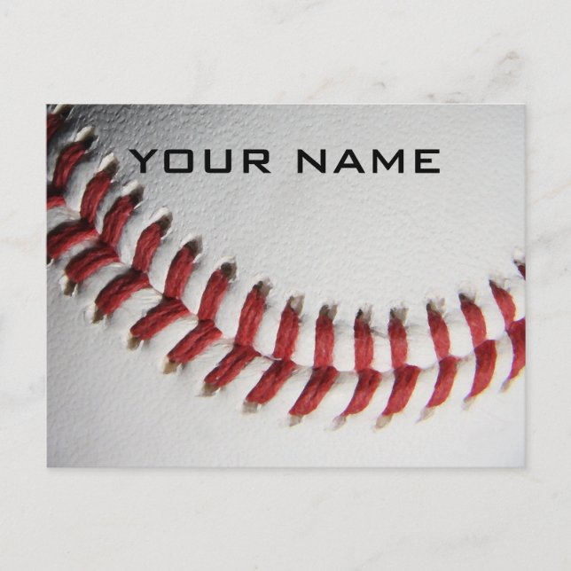 Baseball Inspirational Add Your Name Holiday Postcard (Front)