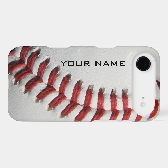 Baseball Inspirational Add Your Name iPhone Case (Back Horizontal)