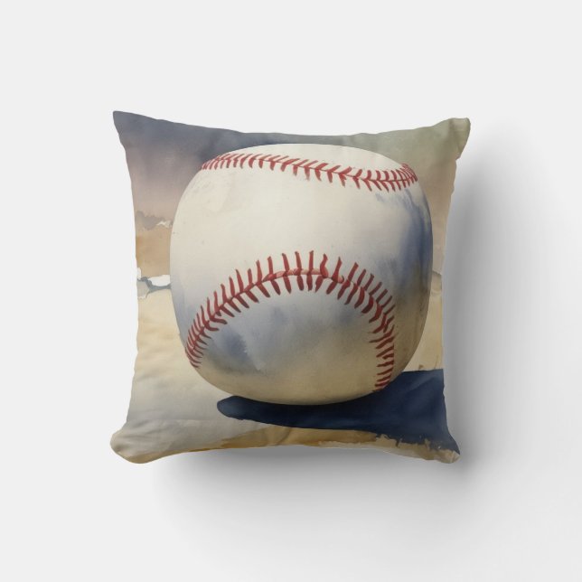 Baseball Inspirational Throw Pillow (Front)