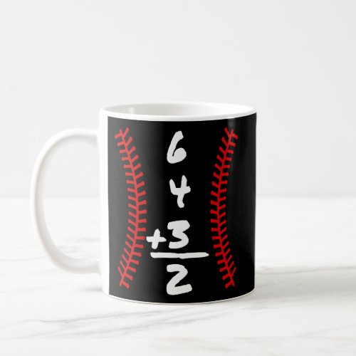 Baseball Inspired 6 4 3 Double Play Turn Two Math Coffee Mug