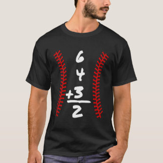 Baseball Inspired 6 4 3 Double Play Turn Two Math T-Shirt