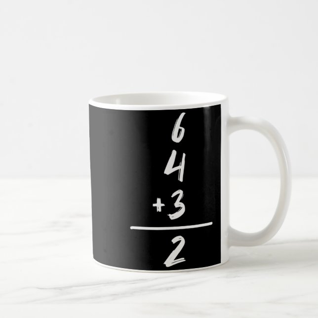 Baseball Inspired Math 6 4 3 2 Double Play Softbal Coffee Mug (Right)