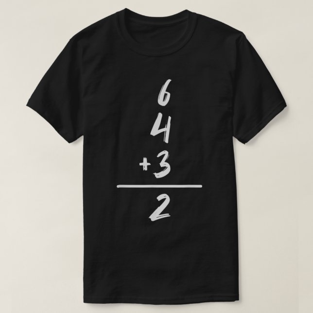 Baseball Inspired Math 6 4 3 2 Double Play Softbal T-Shirt (Design Front)