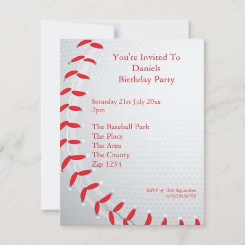 Baseball Invitation