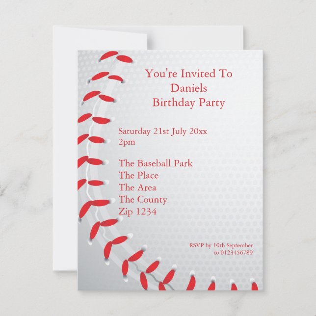 Baseball Invitation (Front)