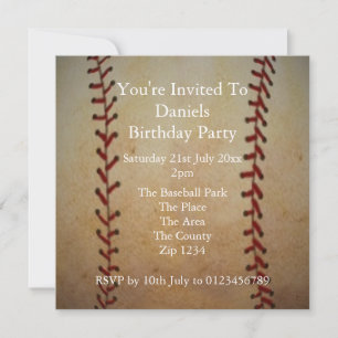 Baseball Invitation