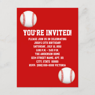 Baseball Invitations