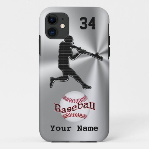 Baseball iPhone 5S Cases with YOUR NAME and NUMBER