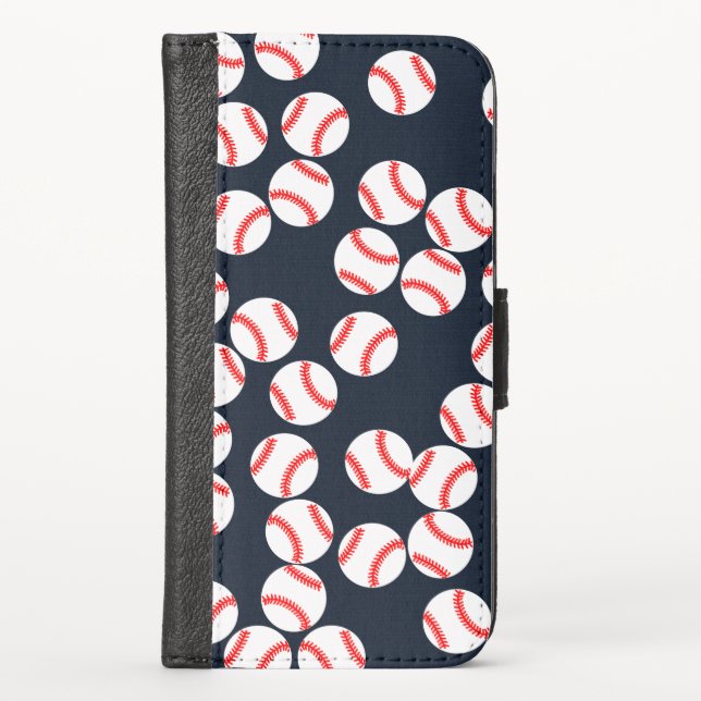 Baseball iPhone X Wallet Case (Front)