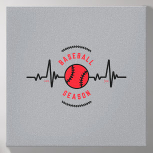 Baseball Is Favorite Season Fans Players Softball Canvas Photo Tile