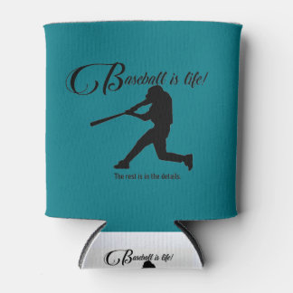baseball is life can koosie cooler
