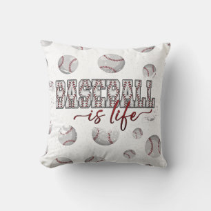 Baseball Is Life Throw Pillow