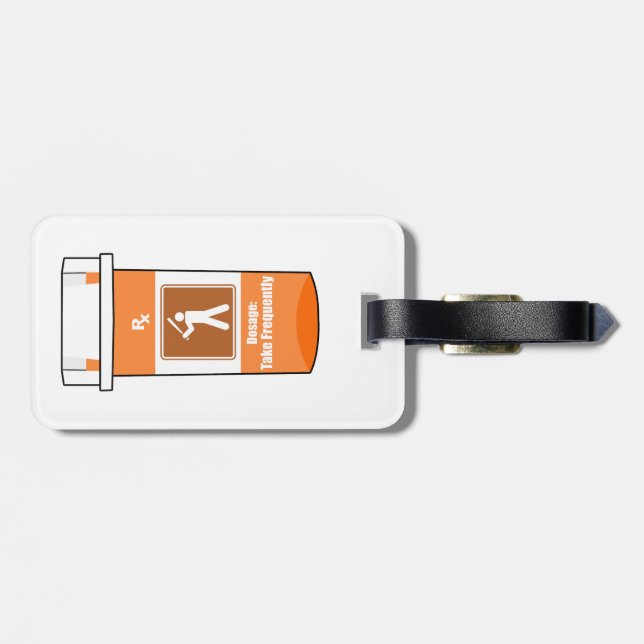 Baseball Is My Drug Luggage Tag (Back Horizontal)
