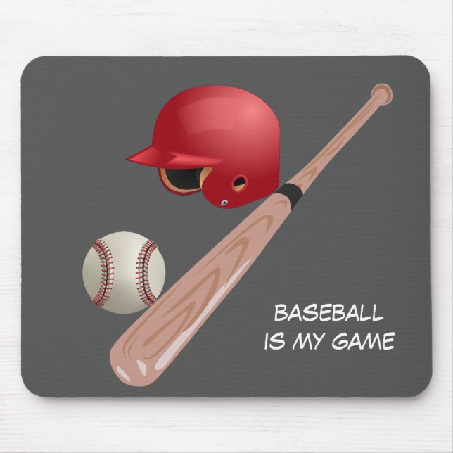 Baseball is My Game Mouse Pad (Front)