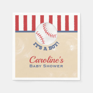 Baseball It's a Boy Baby Shower Napkin