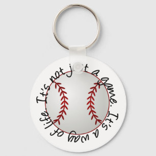 Baseball-its not just a game keychain