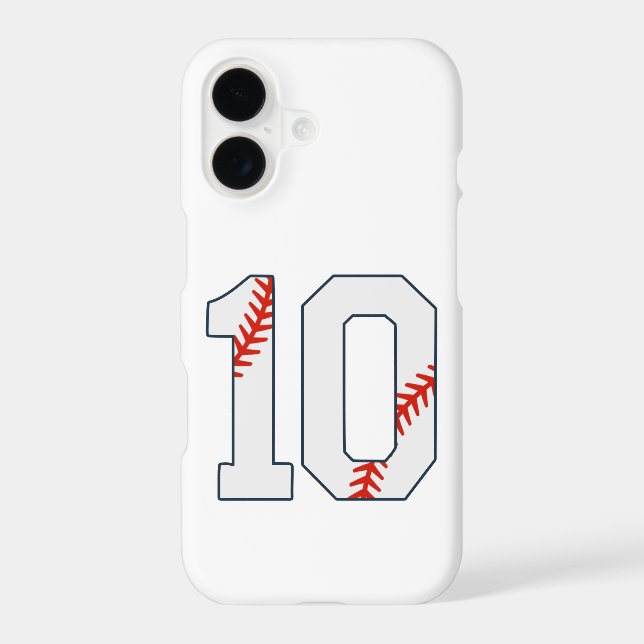 Baseball Jersey Number 10 iPhone Case (Back)