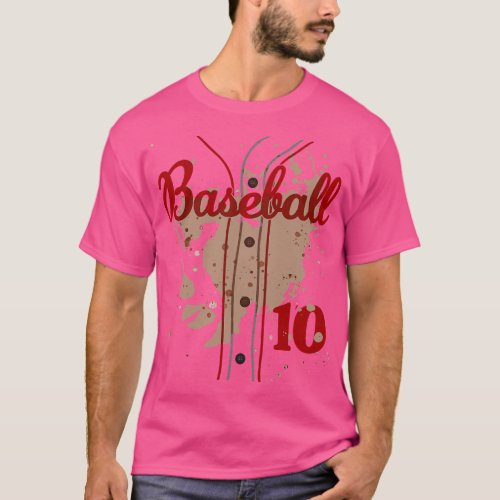 Baseball Jersey Number 10 Kids Baseball Uniform Di T_Shirt
