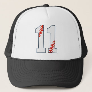 Baseball Jersey Number 11 Trucker Hat