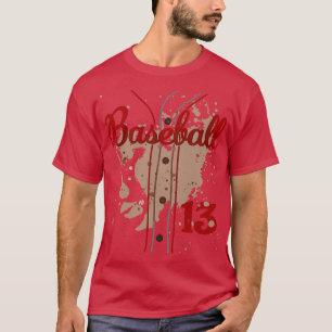 Baseball Jersey Number 13 Kids Baseball Uniform Di T-Shirt