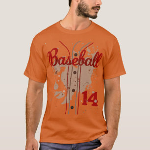 Baseball Jersey Number 14 Kids Baseball Uniform Di T-Shirt